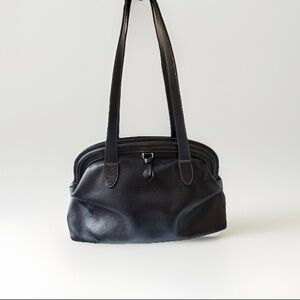 Petsuco Elegant Black Leather Handbag